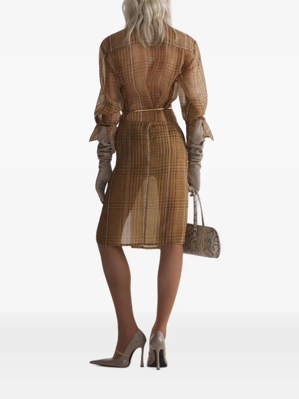 Mugler Boxy blouse Beige