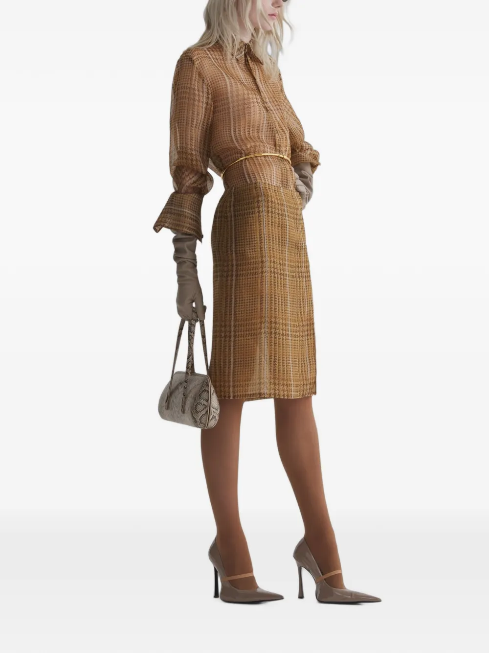 Mugler Boxy blouse Beige