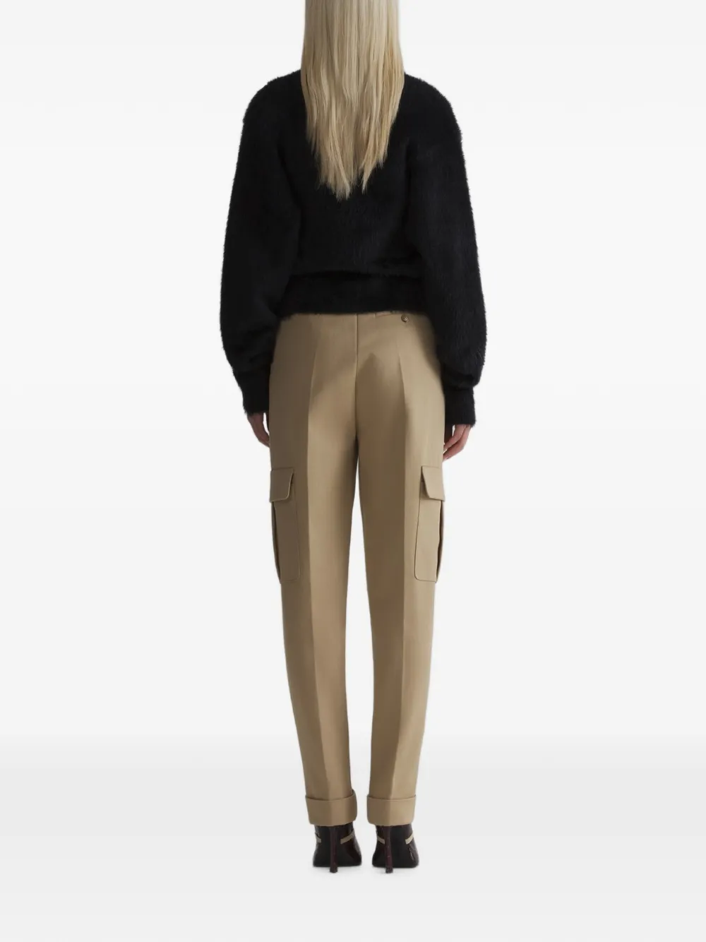 Mugler Geruit vest Zwart