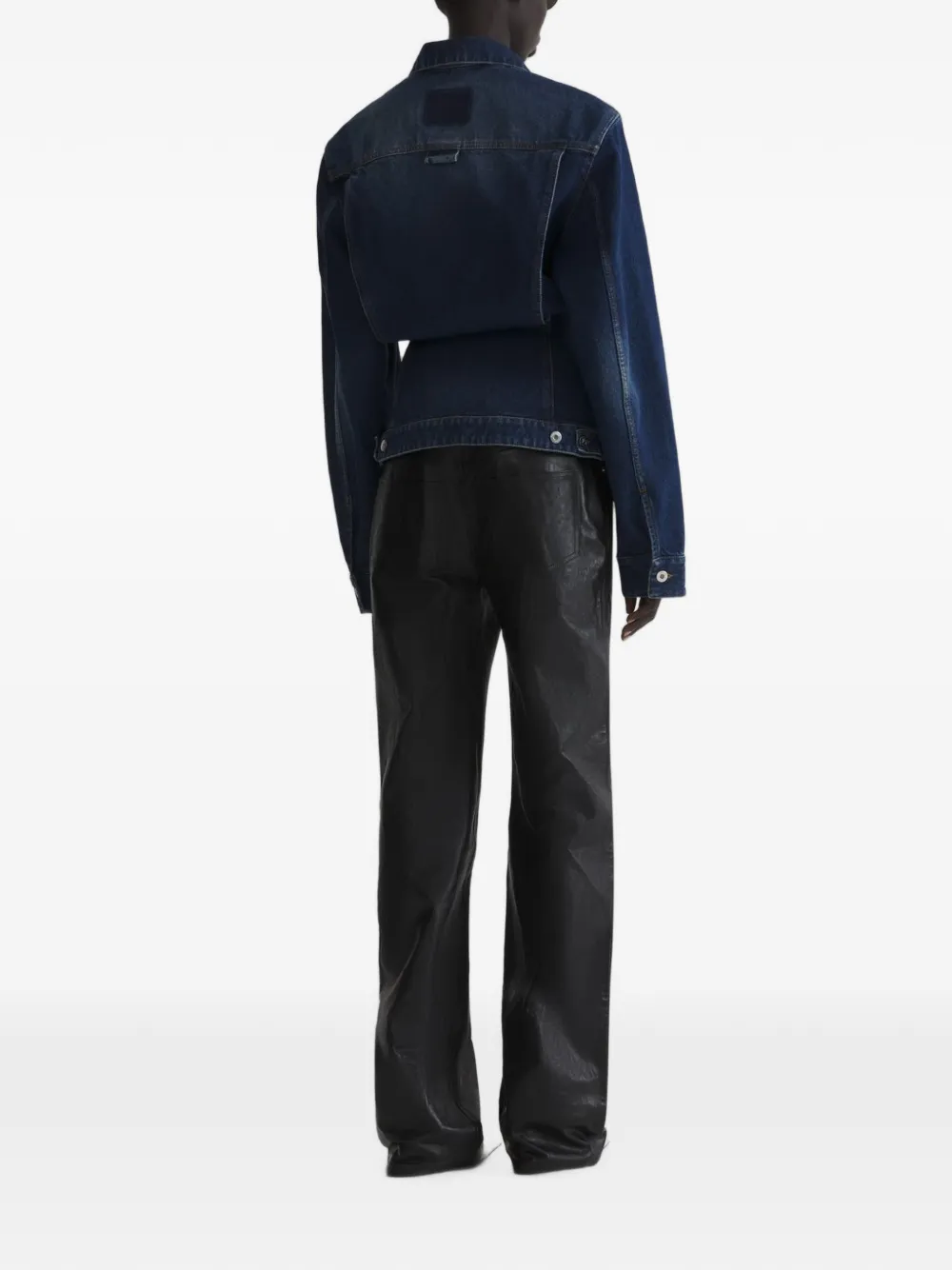 Mugler Hourglas denim jack Blauw