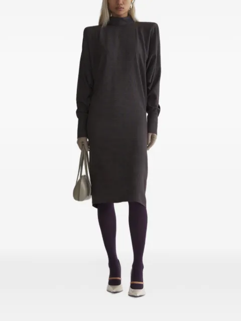 Mugler check bat-sleeve dress