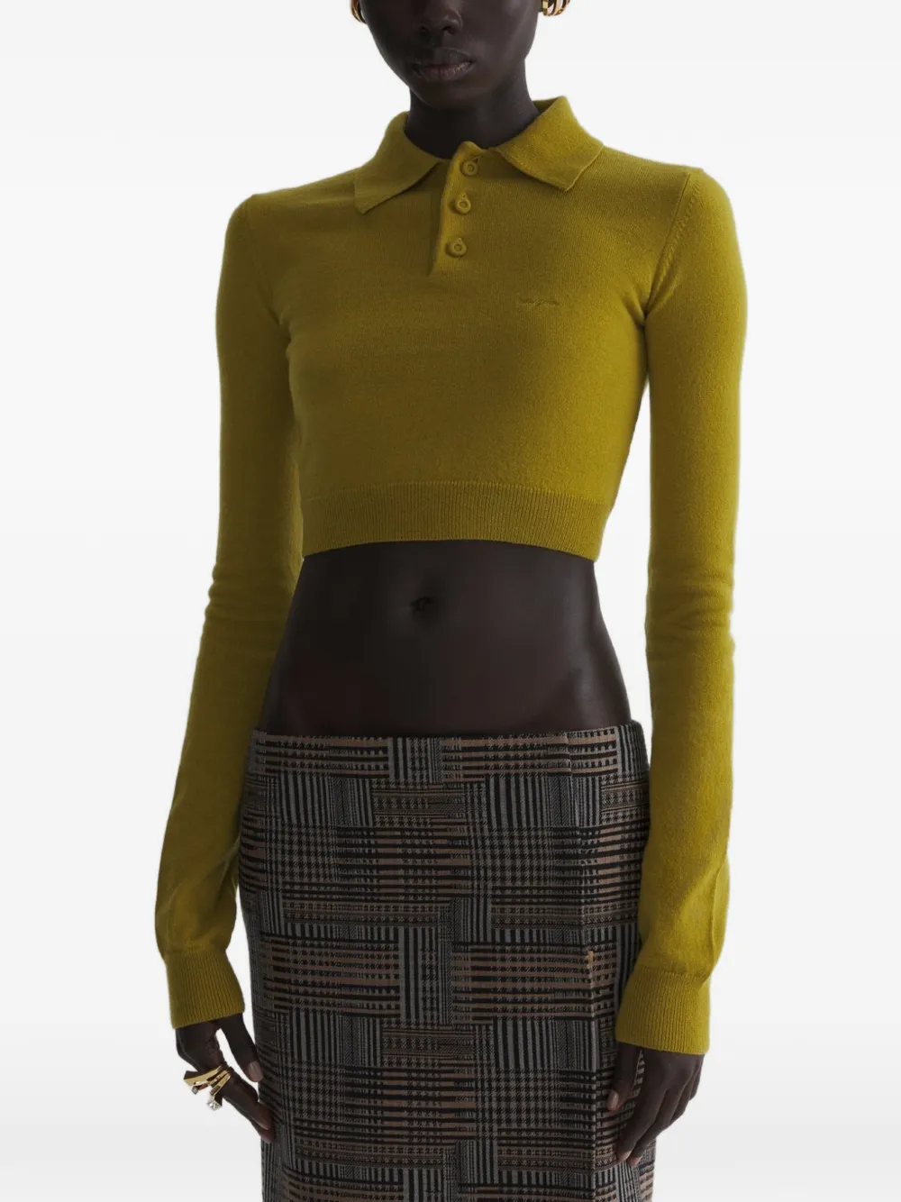 Mugler Polo crop - Giallo