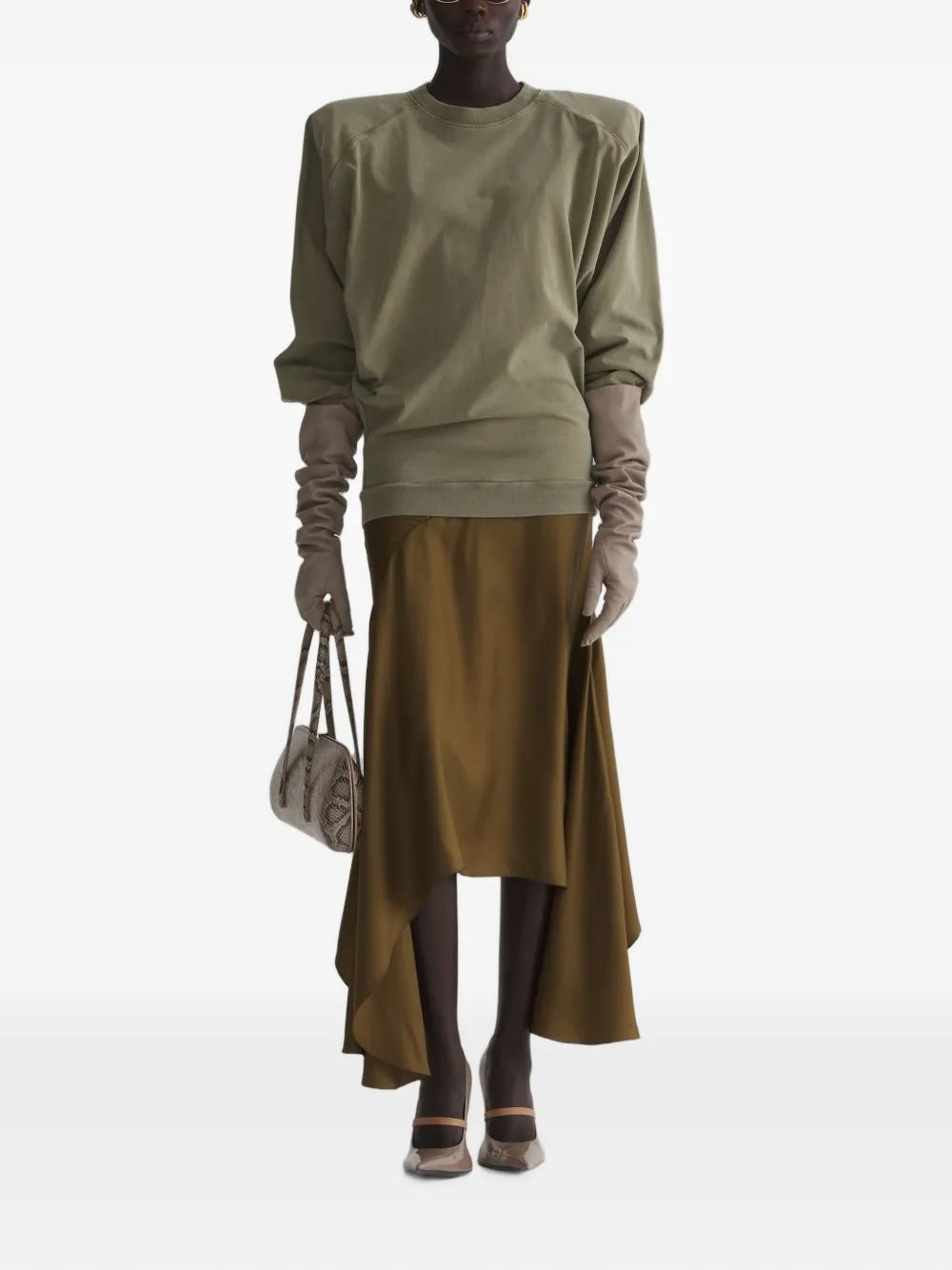 Mugler T-shirt met lange mouwen Beige