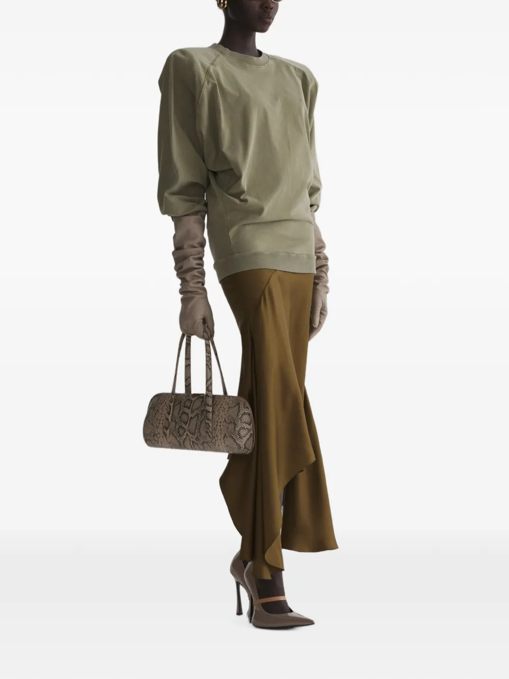Mugler T-shirt met lange mouwen Beige