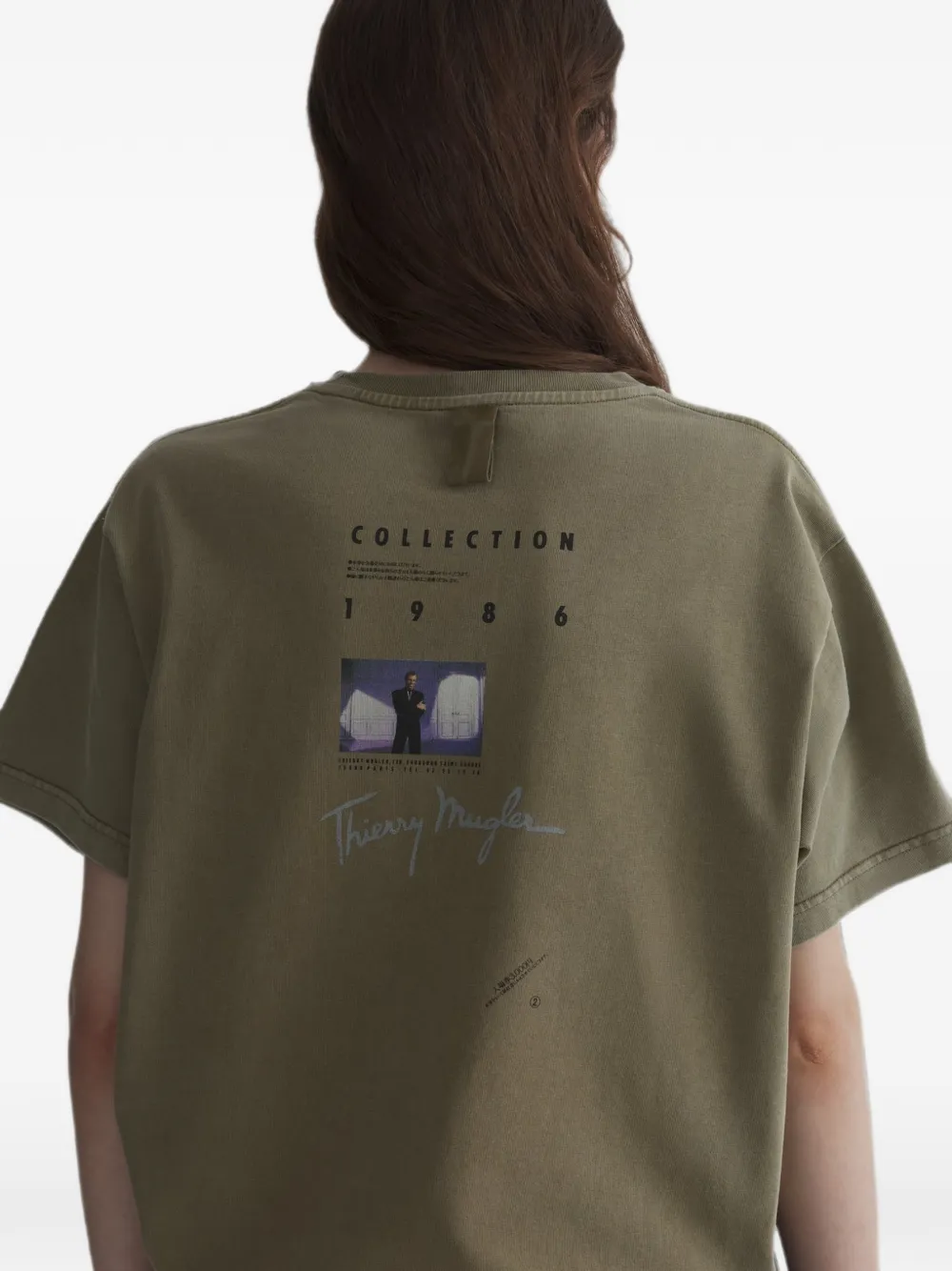 Mugler T-shirt met logo Groen