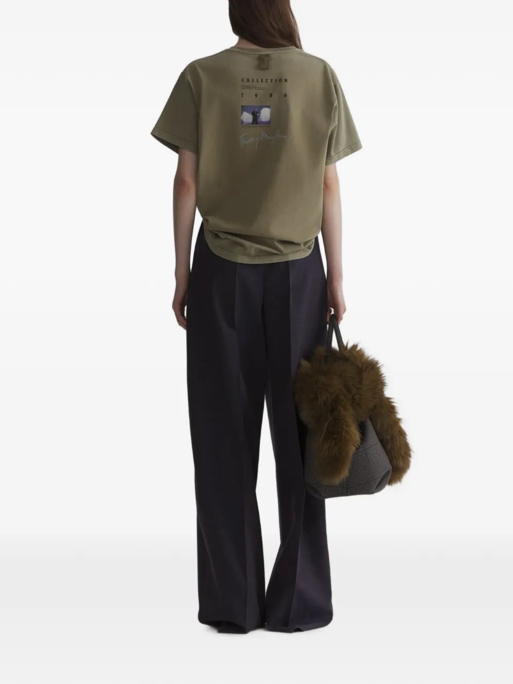 Mugler T-shirt met logo Groen