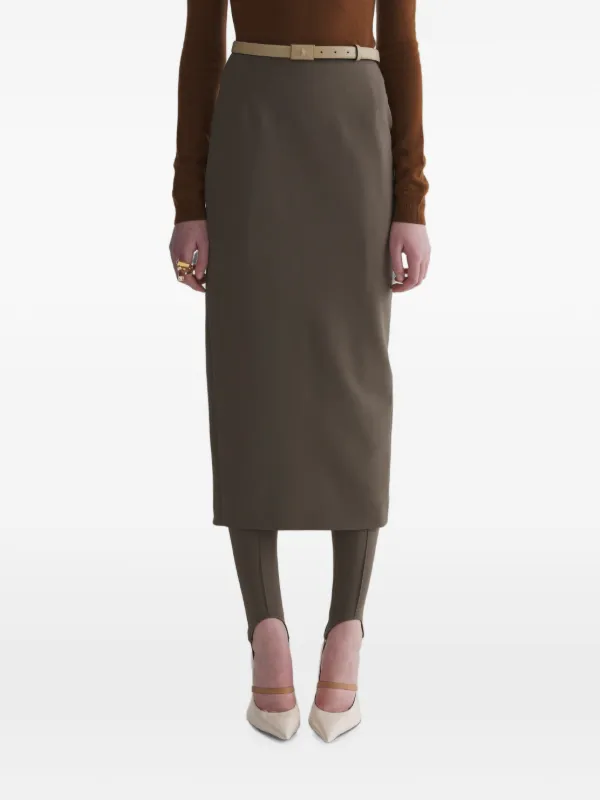Mugler Taupe Pencil Skirt in Neutrals