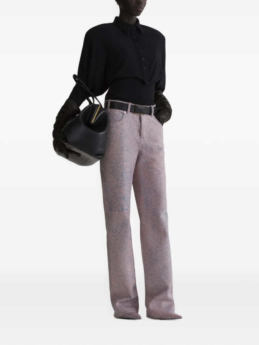 Mugler Body met vleemuismouwen Roze