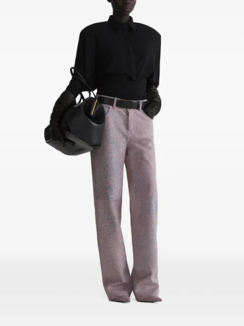 Mugler batsleeves polo bodysuit
