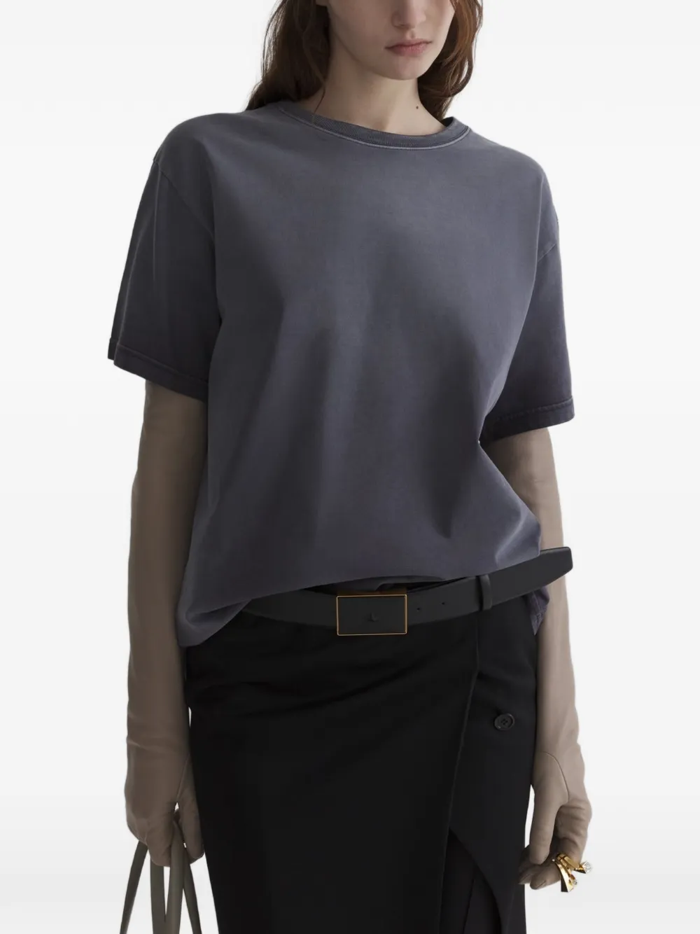 Mugler short sleeves logo T-shirt - Toni neutri