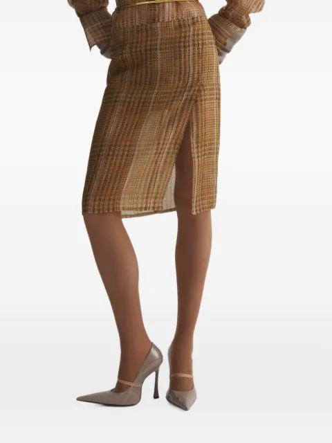 Mugler organza wrap skirt
