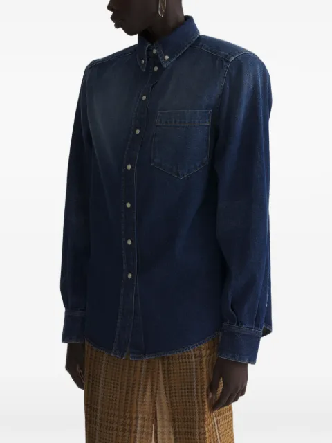 Mugler shoulder padded denim shirt