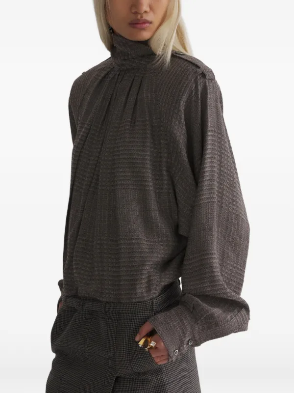 Mugler Hybrid Shirt Dress in Grey