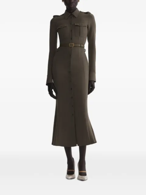 Mugler vestido camisero estilo militar