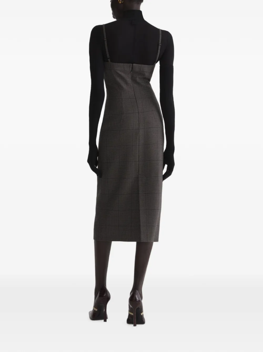 Mugler Midi-jurk Grijs
