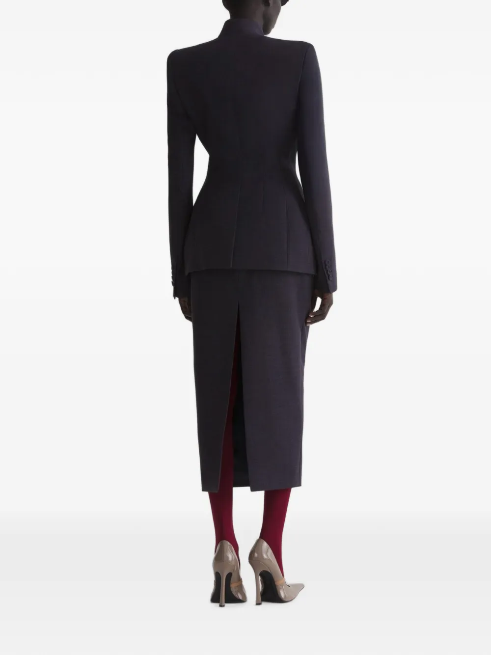 Mugler Getailleerd jack met zak Paars