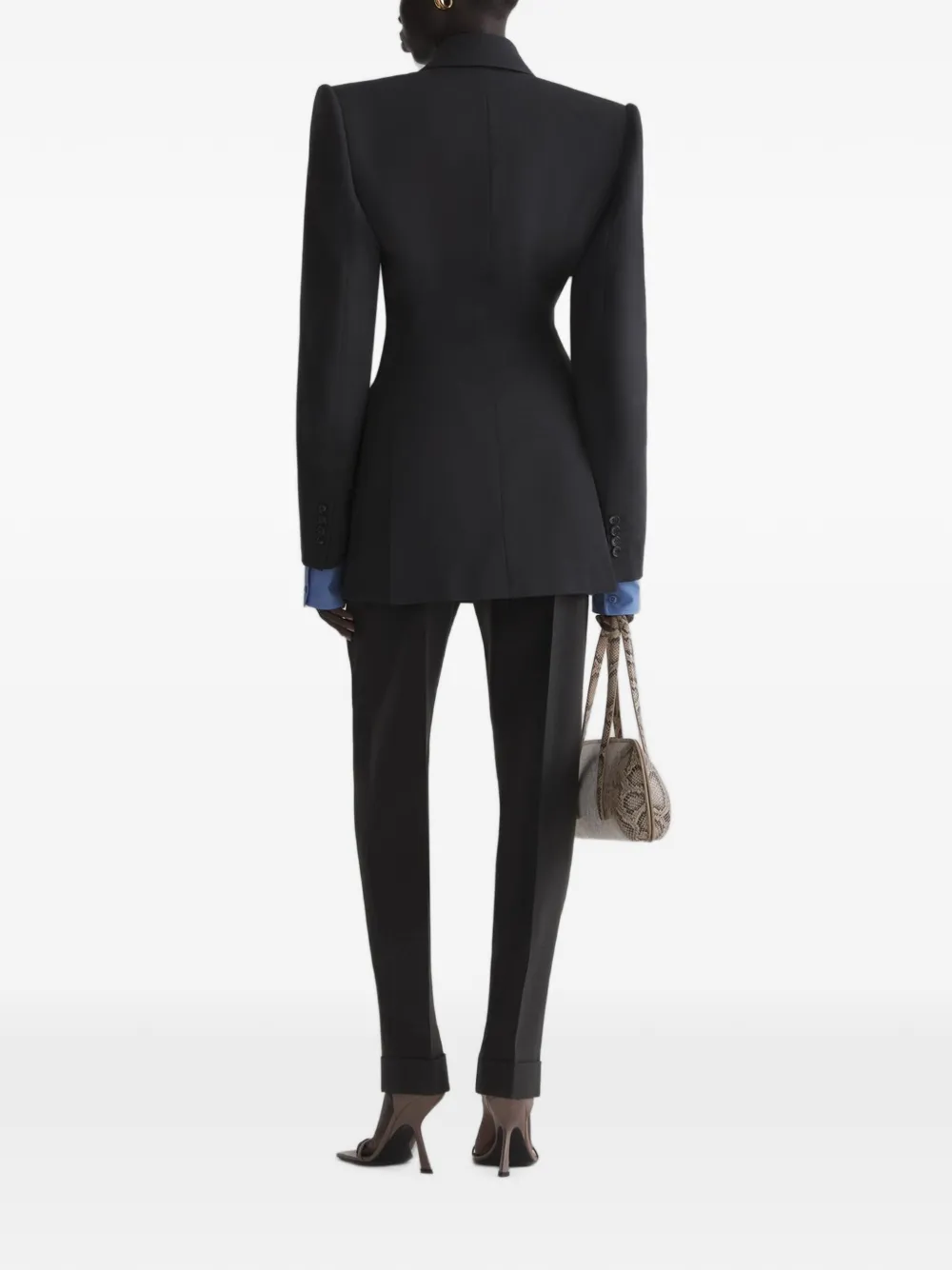 Mugler Jack met dubbele rij knopen Grijs