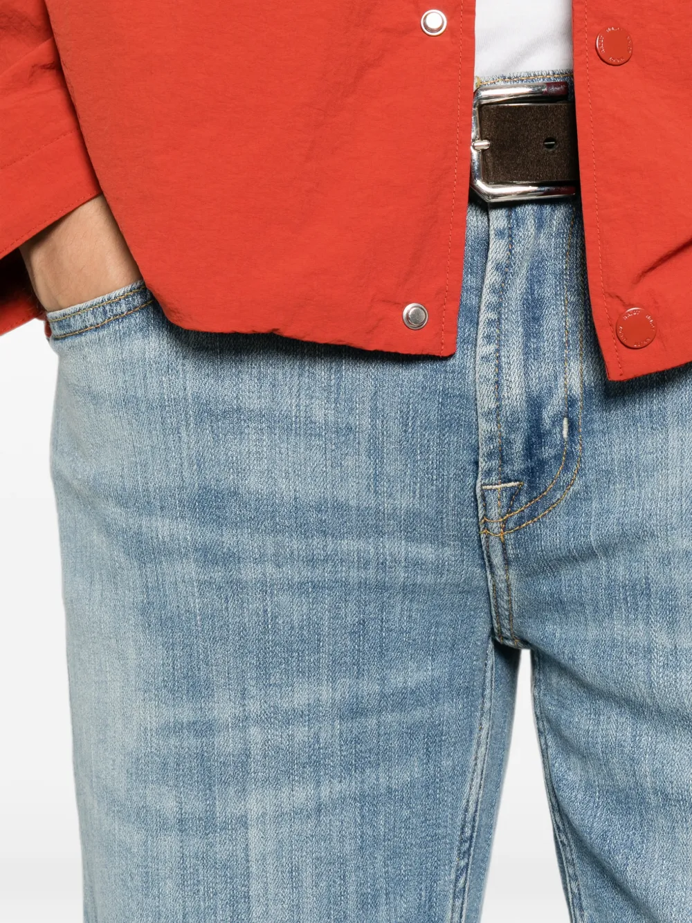 7 For All Mankind Jeans met vervaagd effect en logopatch Blauw