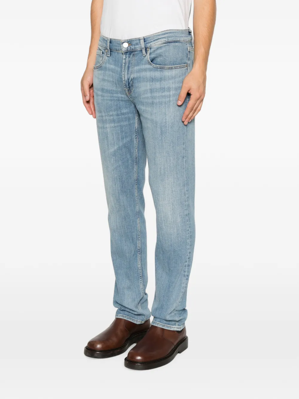 7 For All Mankind Jeans met vervaagd effect en logopatch Blauw