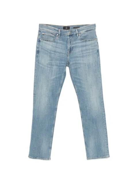 7 For All Mankind faded-effect logo-patch jeans