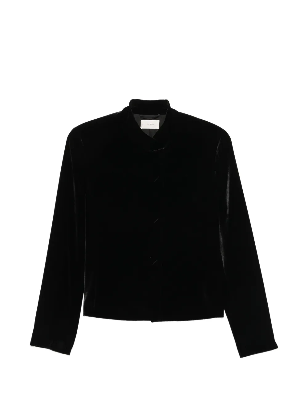 The Row Baya velvet-texture jacket - Nero