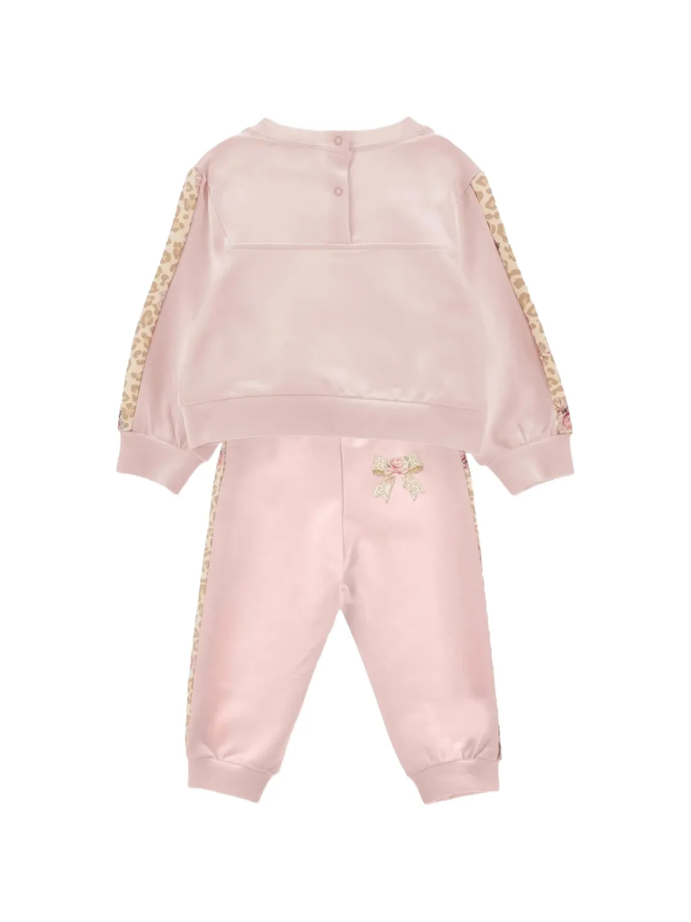 Monnalisa Leopard Club trainingspak met grafische print Roze