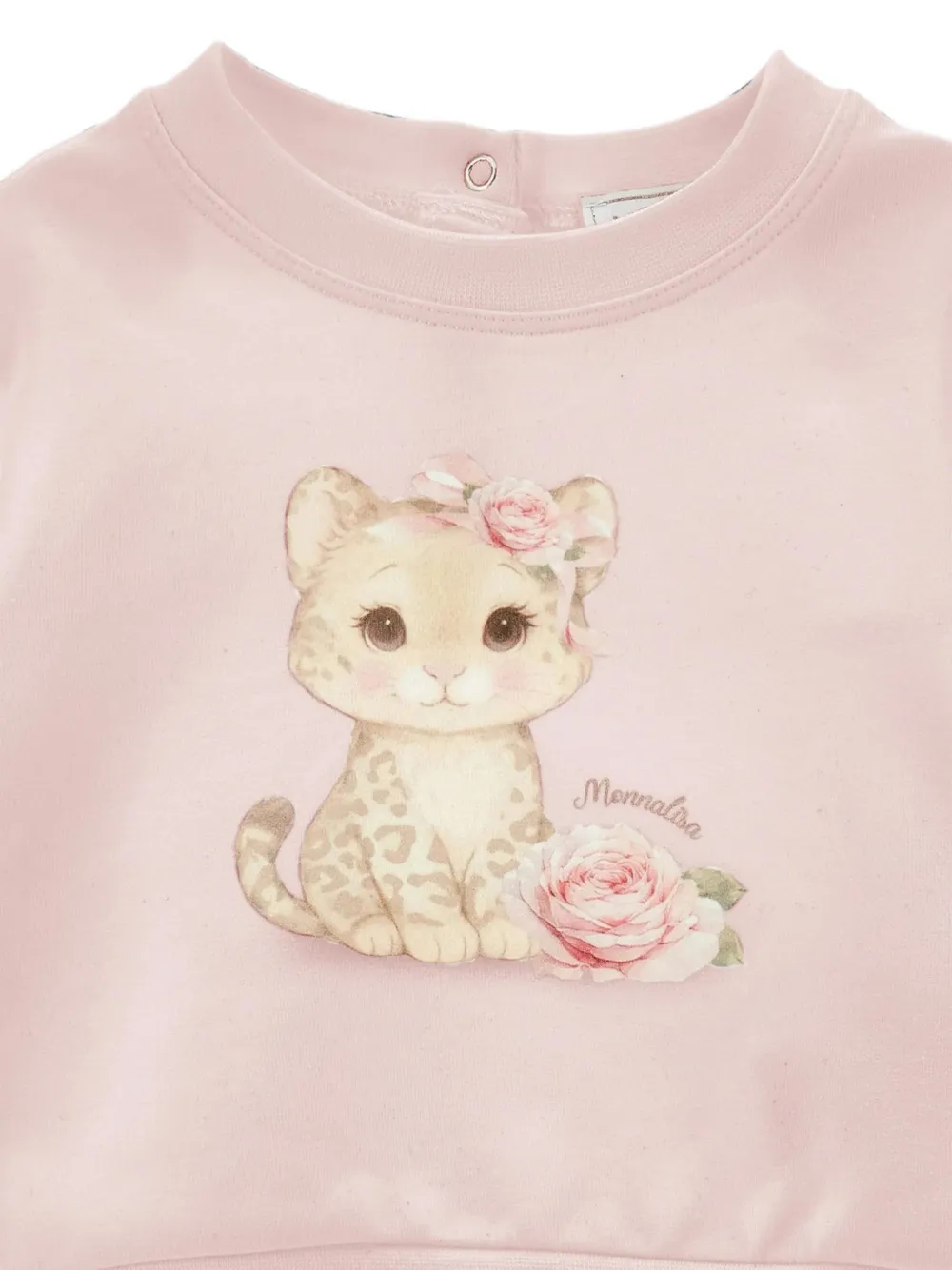 Monnalisa Leopard Club trainingspak met grafische print Roze