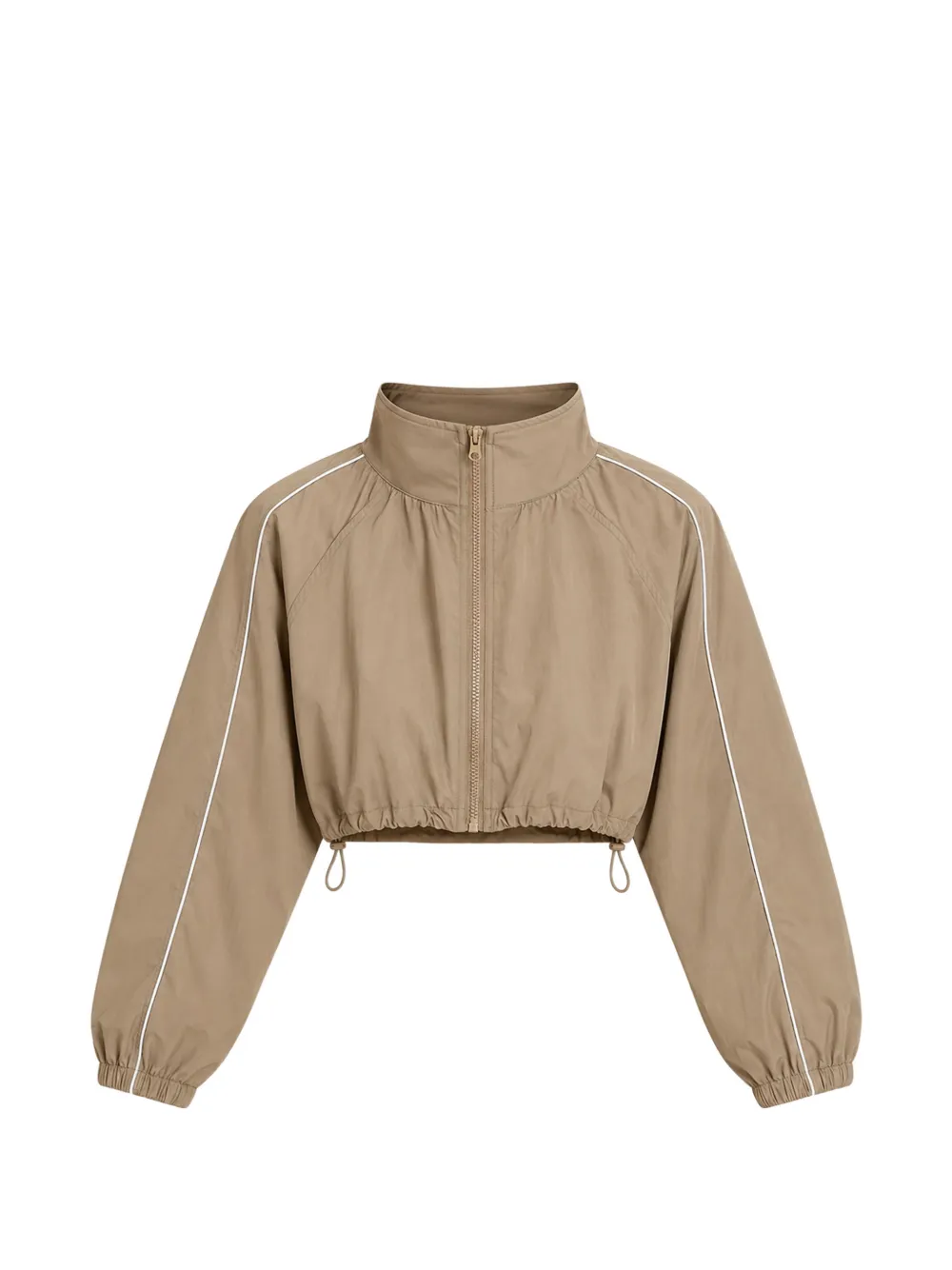 Blanca Sport Kids piped-trim cropped windbreaker jacket - Toni neutri