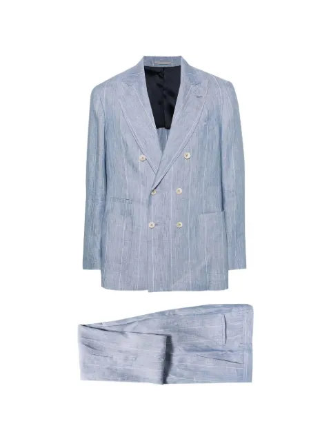 Brunello Cucinelli pinstripe double-breasted suit