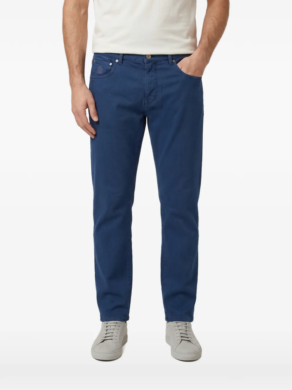 Brunello Cucinelli Leisure Fit five-pocket trousers - Blu