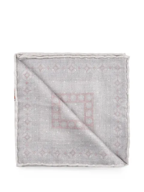 Brunello Cucinelli geometric-print pocket square