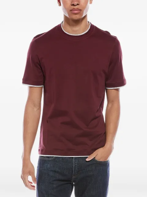 Brunello Cucinelli layered-effect cotton T-shirt