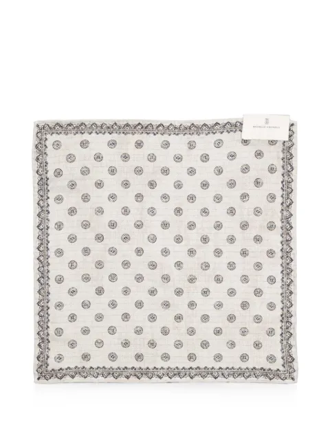 Brunello Cucinelli medallion-print pocket square