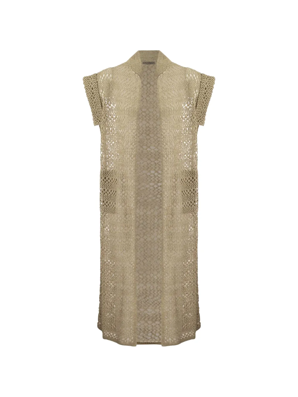 Brunello Cucinelli openwork longline cardigan - Toni neutri