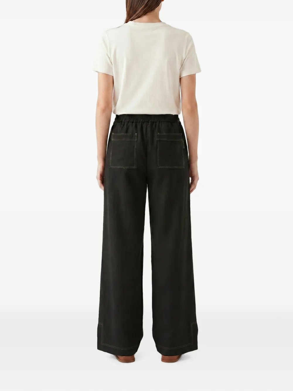  Brunello Cucinelli Drawstring Wide-leg Trousers - Negro 