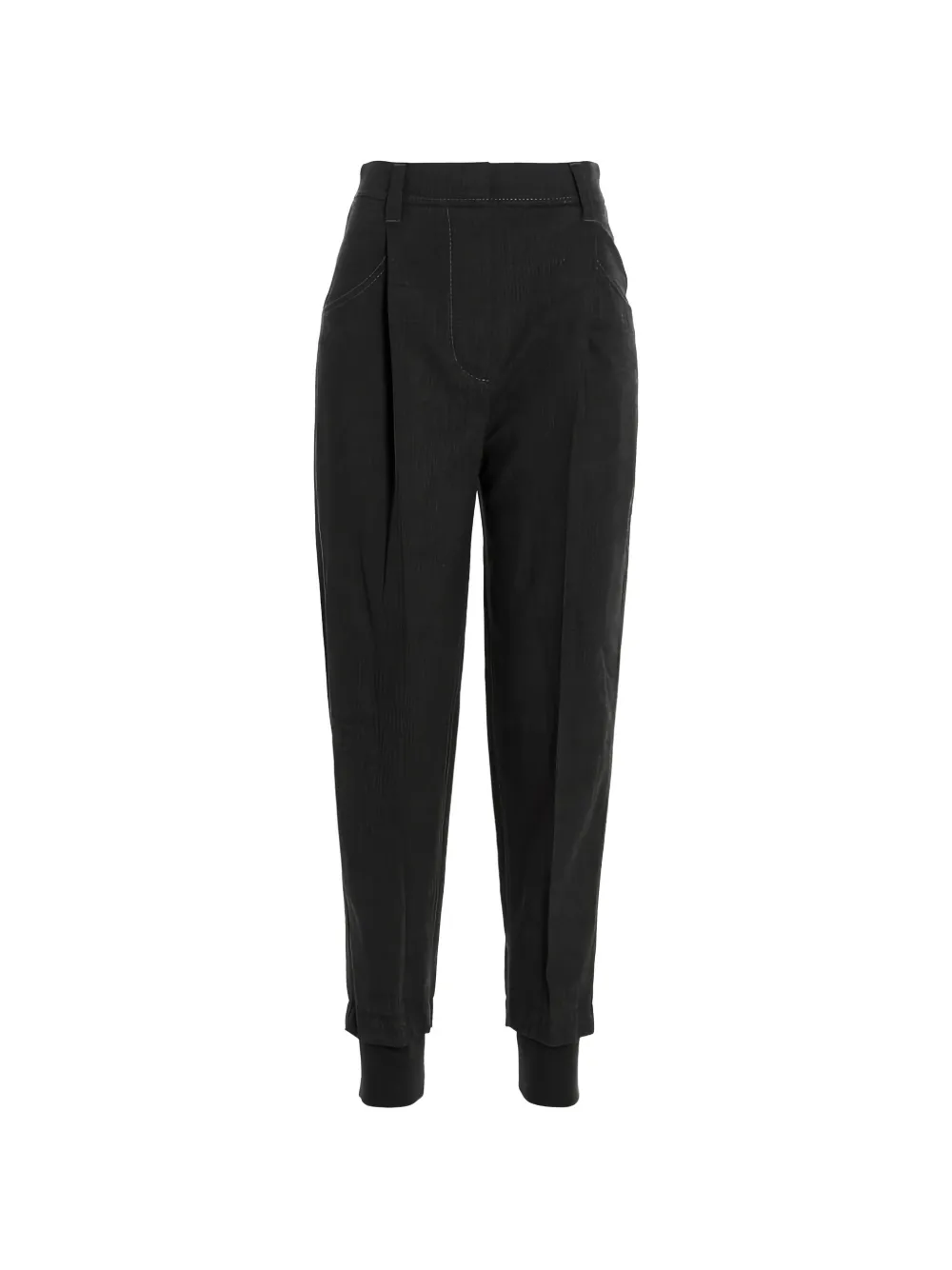Brunello Cucinelli tapered-leg pleated trousers - Grigio