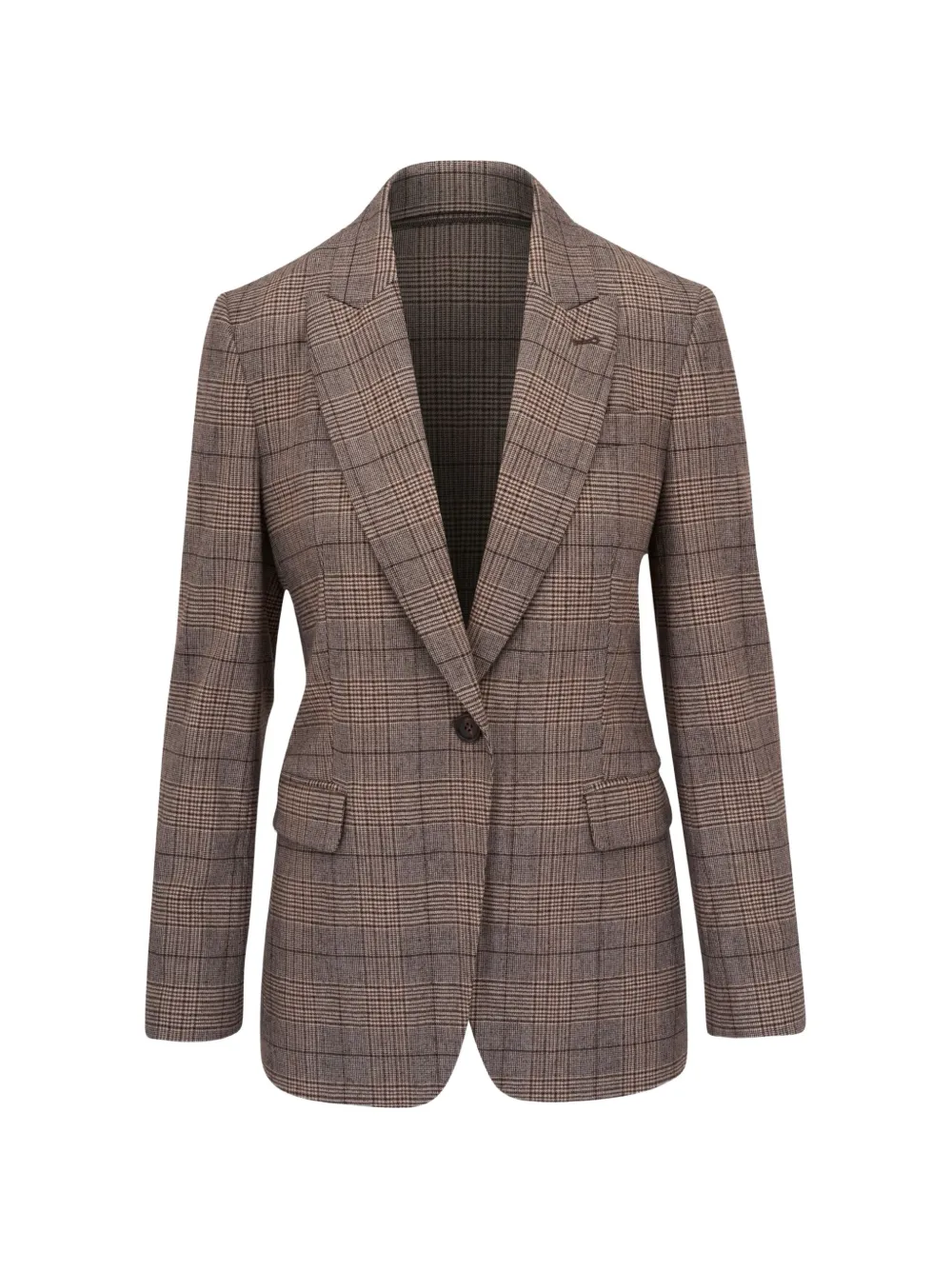 Brunello Cucinelli Prince of Wales check blazer - Toni neutri