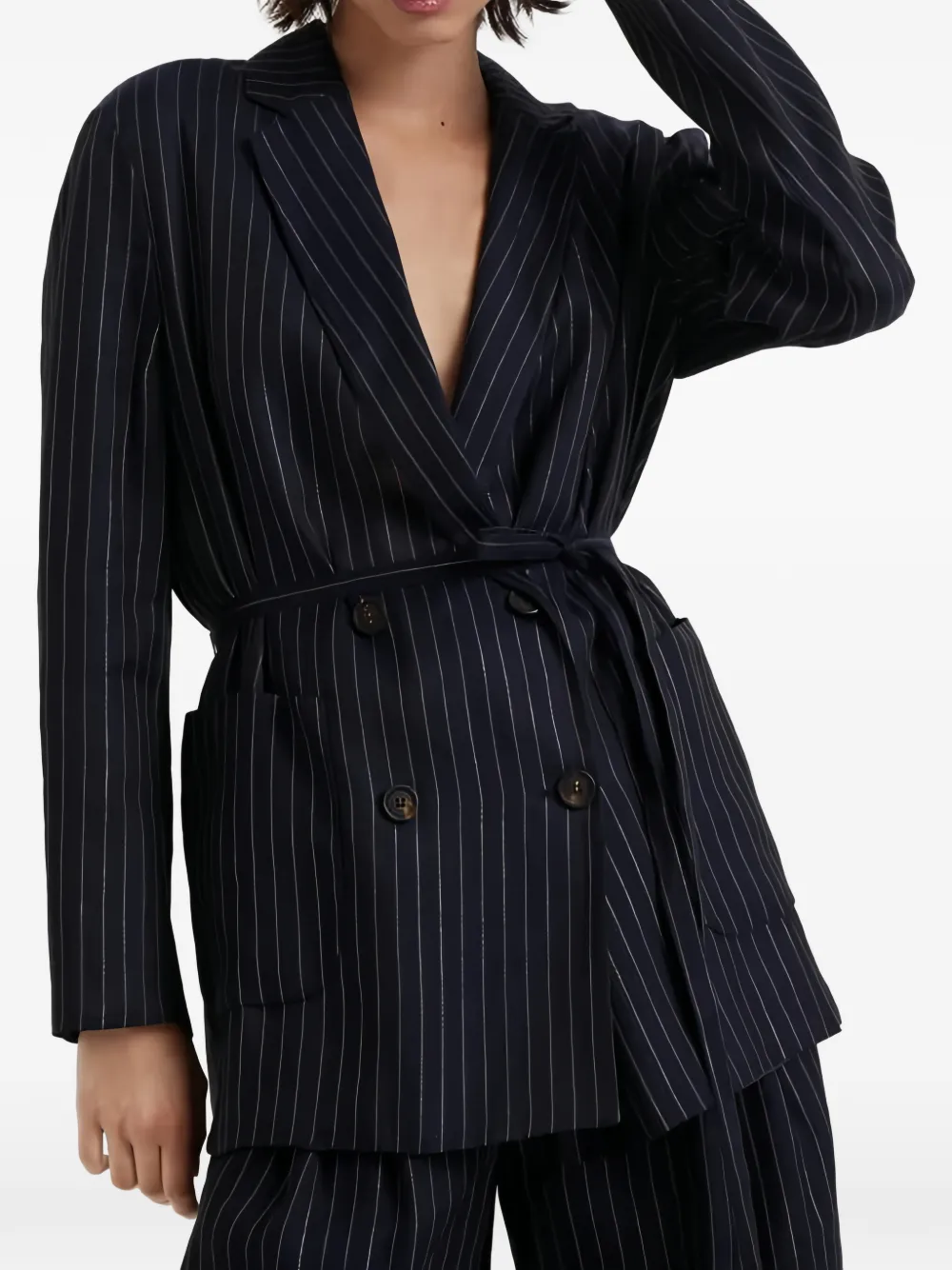 Brunello Cucinelli pinstripe blazer - Blue