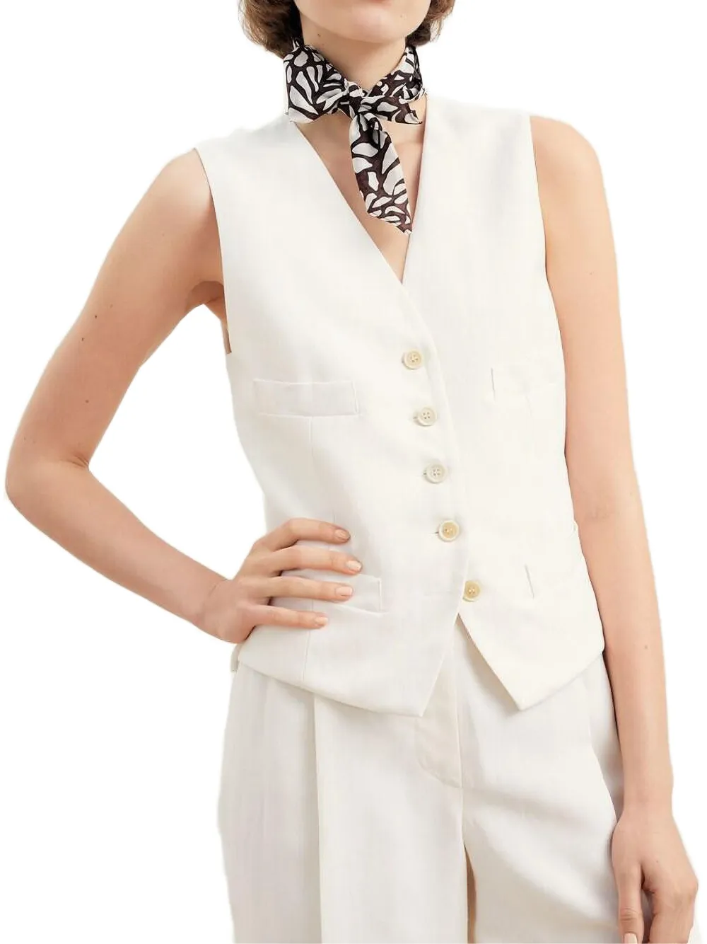 Brunello Cucinelli tailored buttoned waistcoat - Nude