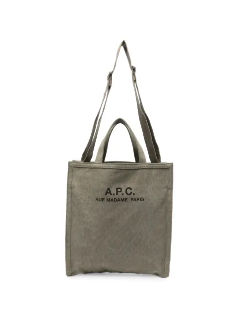 A.P.C. logo-print cotton tote bag