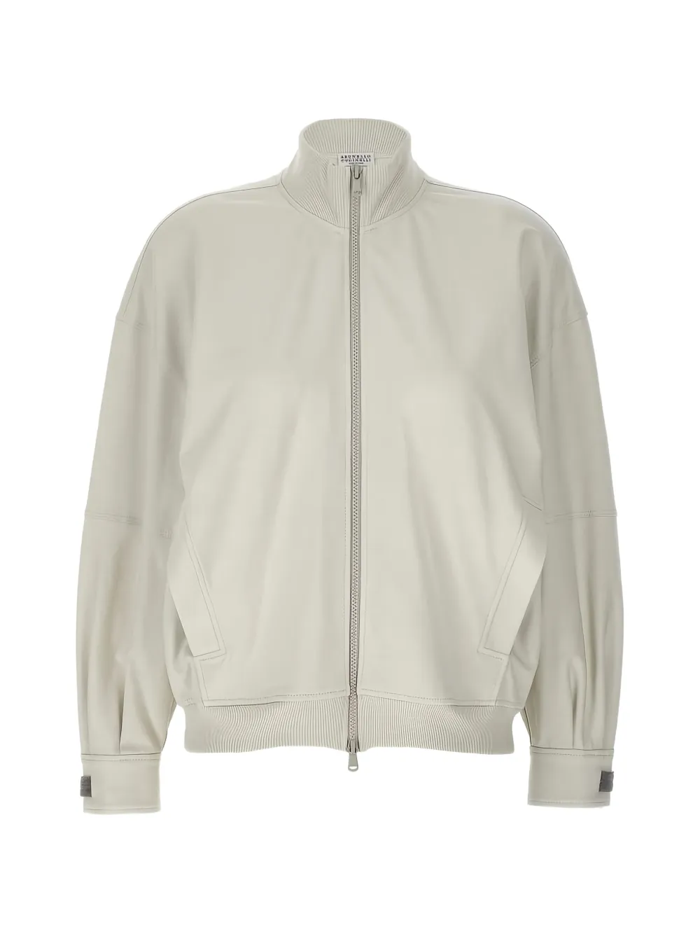 Brunello Cucinelli zip-up panelled jacket - Nude