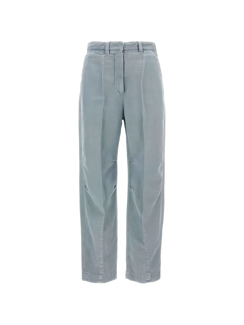 Brunello Cucinelli belt-loops cropped trousers - Blau