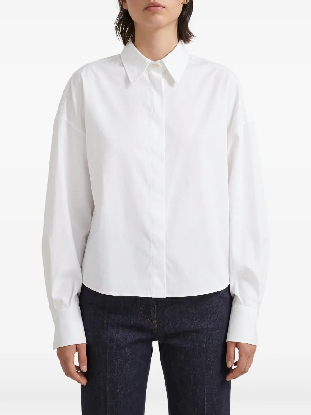 Brunello Cucinelli oversized cotton shirt - Weiß