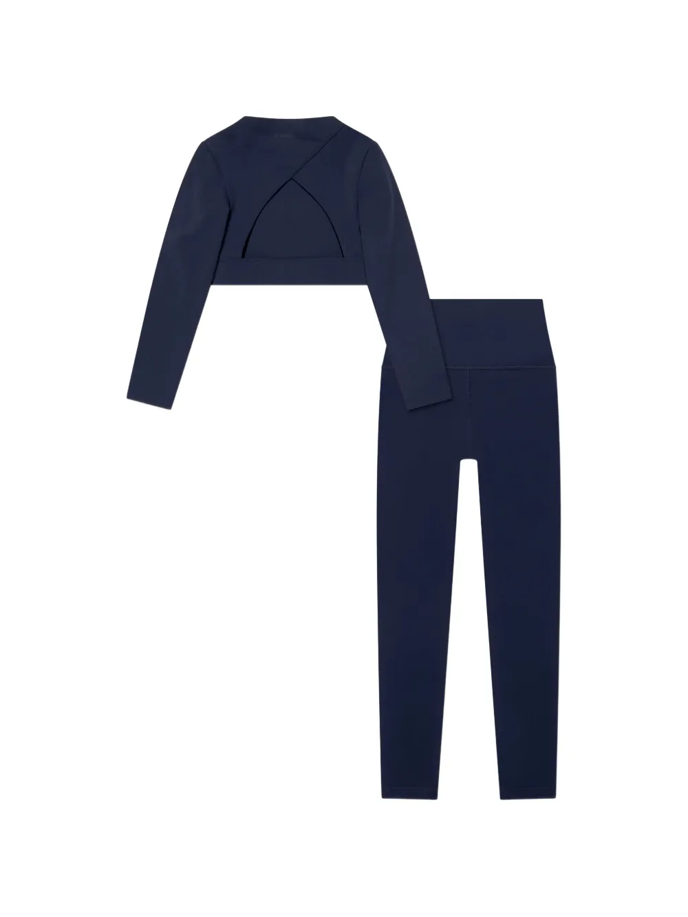 Blanca Sport Kids Cropped top met lange mouwen en legging Blauw