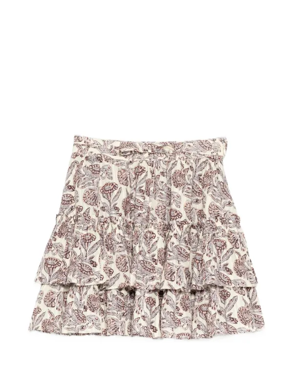 Ulla Johnson Arlin Mini Skirt in Neutrals