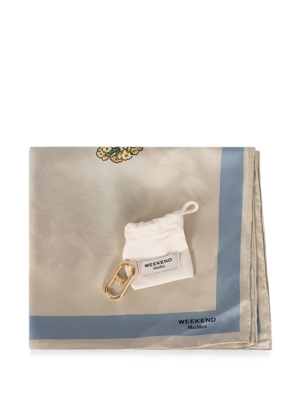 Weekend Max Mara floral-print silk scarf - Toni neutri