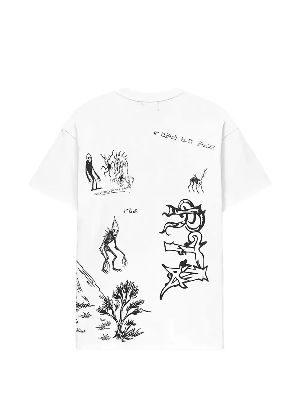 RTA Colin T-shirt met print Wit