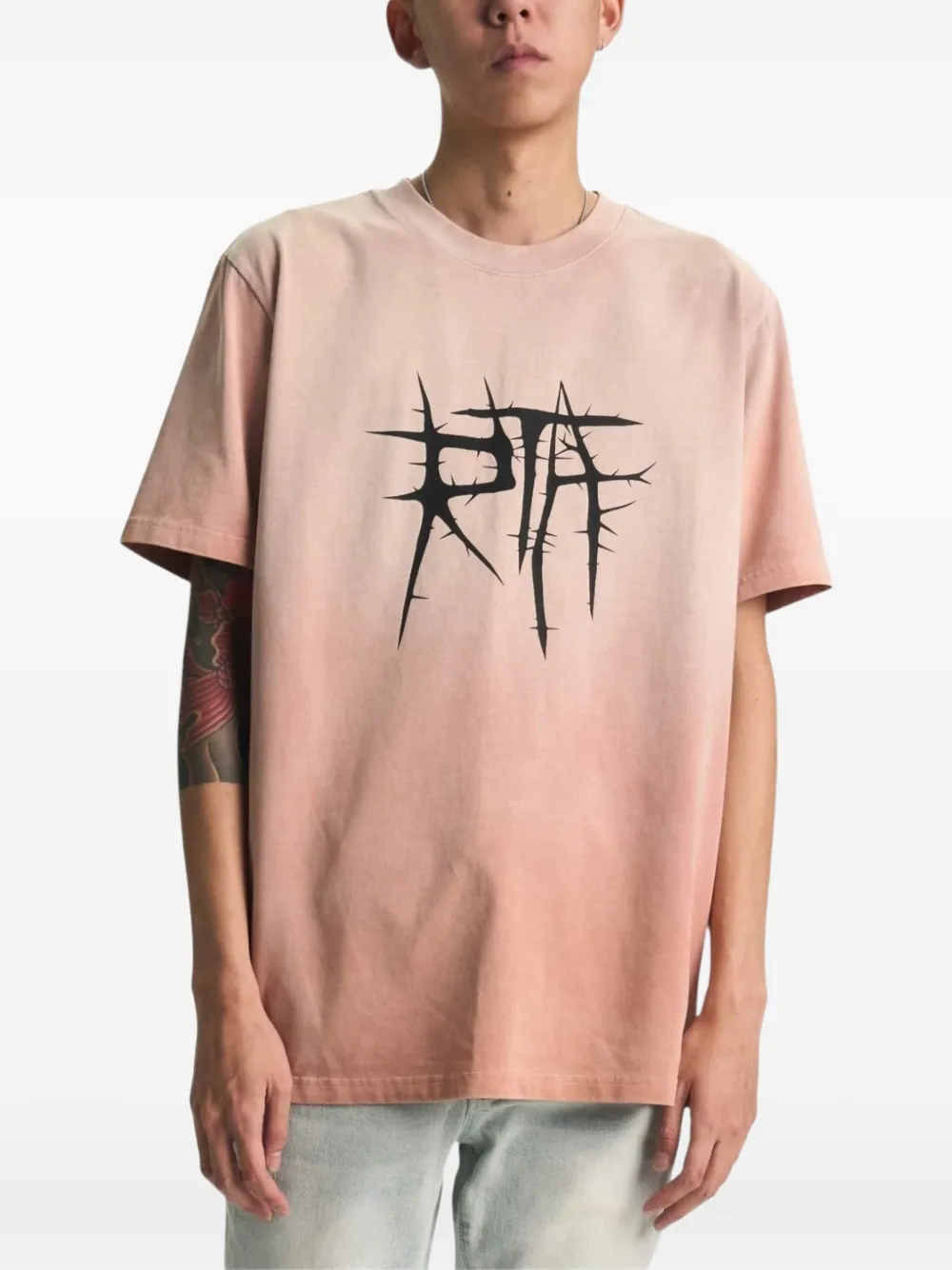 RTA Liam Thorn katoenen T-shirt Roze