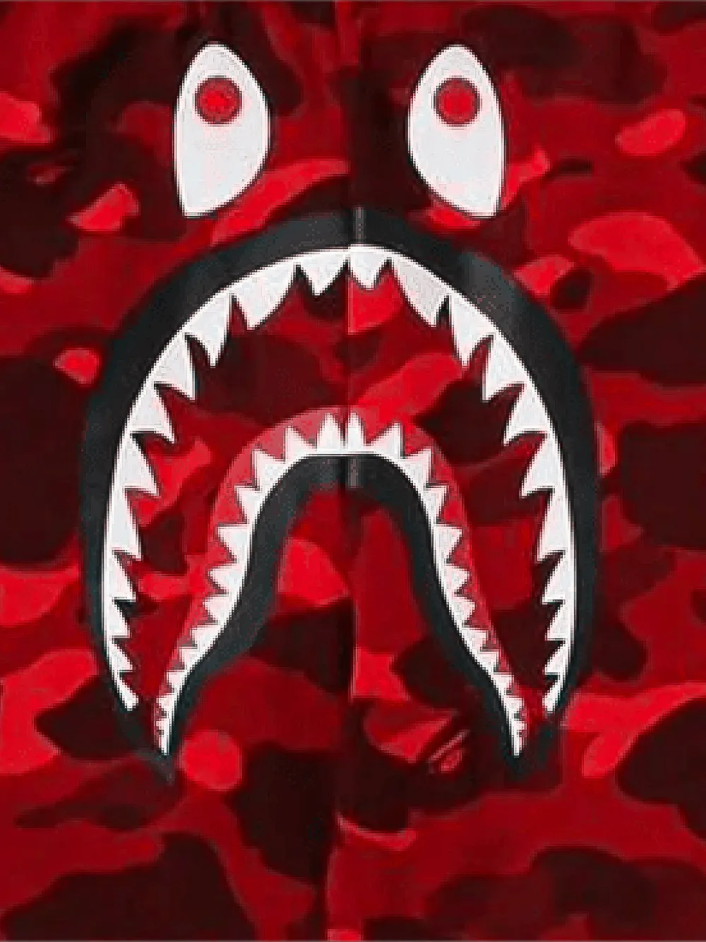 A BATHING APE Camo Shark trainingsbroek Rood