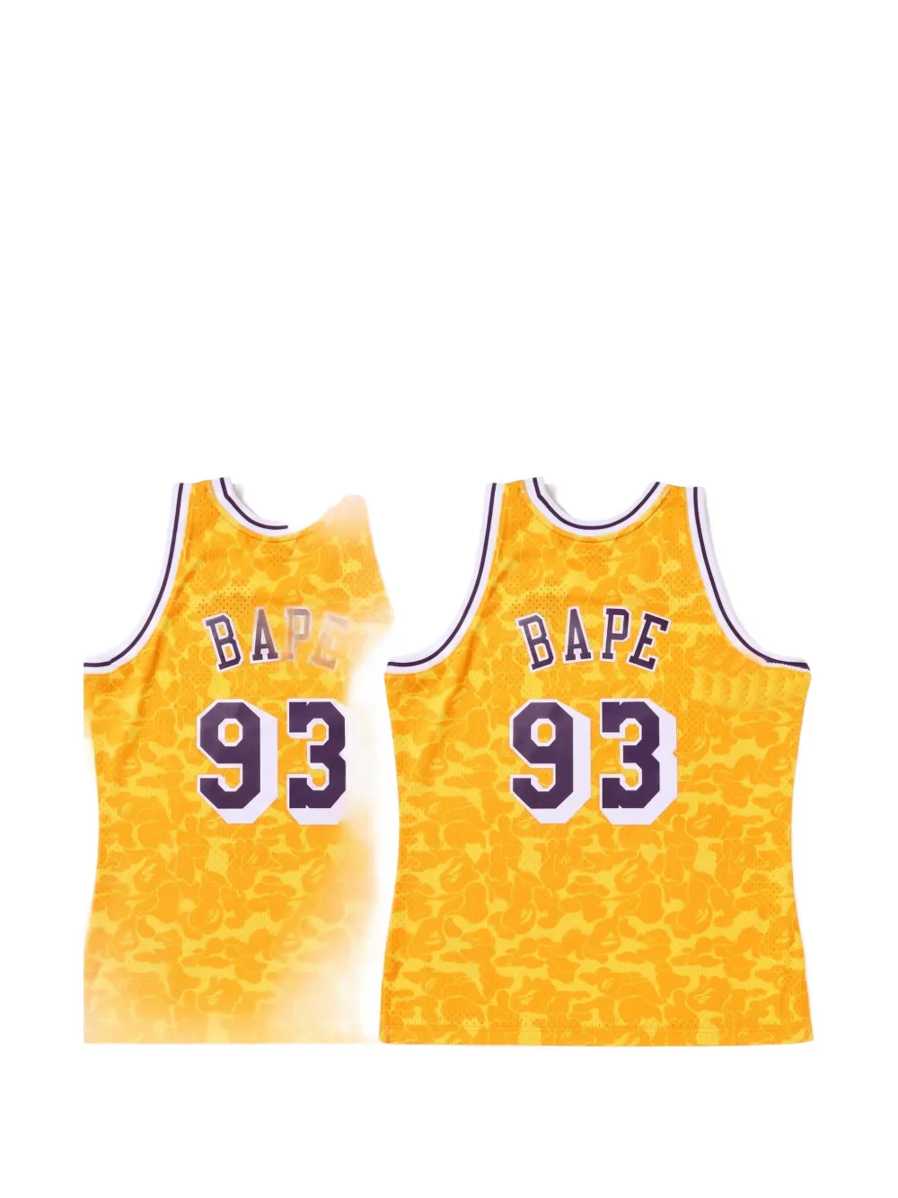 A BATHING APE ABC Camo Lakers jersey Geel